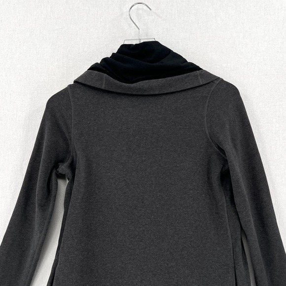 LULULEMON Savasana Wrap Cardigan Women 4 Gray Heather Charcoal Black Long Sleeve - Picture 5 of 16